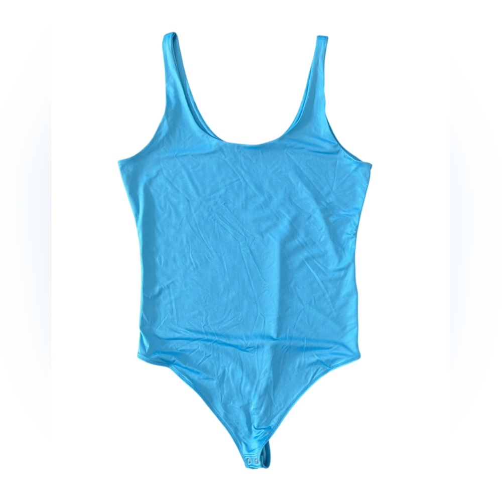 Abercrombie & Fitch Light Blue Soft A&F Collection Thong Tank Top Body Suit